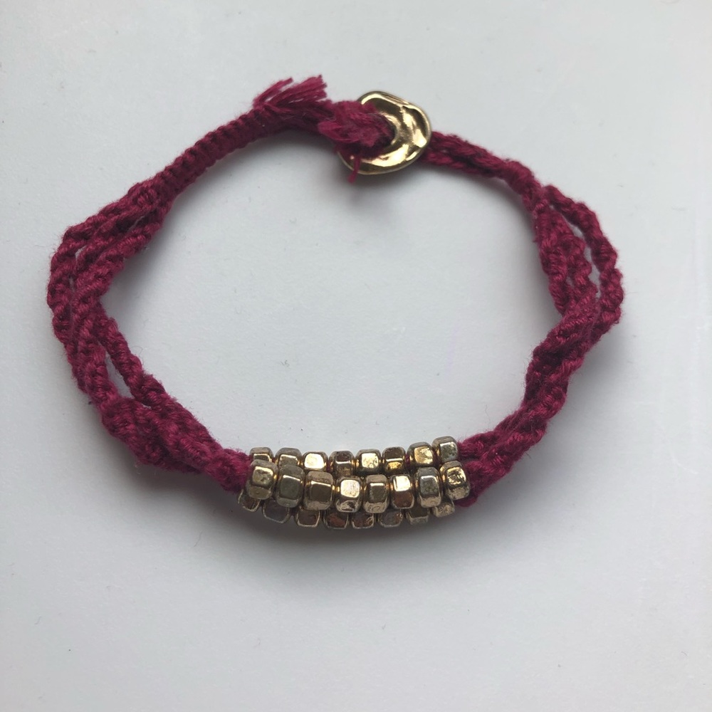 Maroon and gold American Eagle Bracelet